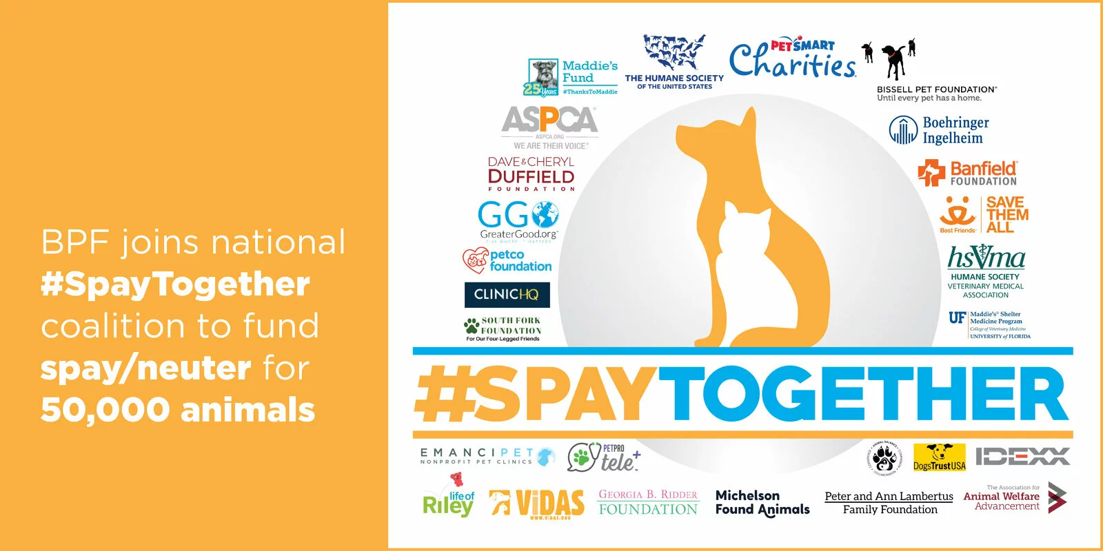 BPF Joins National #SpayTogether Coalition to Fund Spay/Neuter for 50,000  Animals - BISSELL Pet Foundation